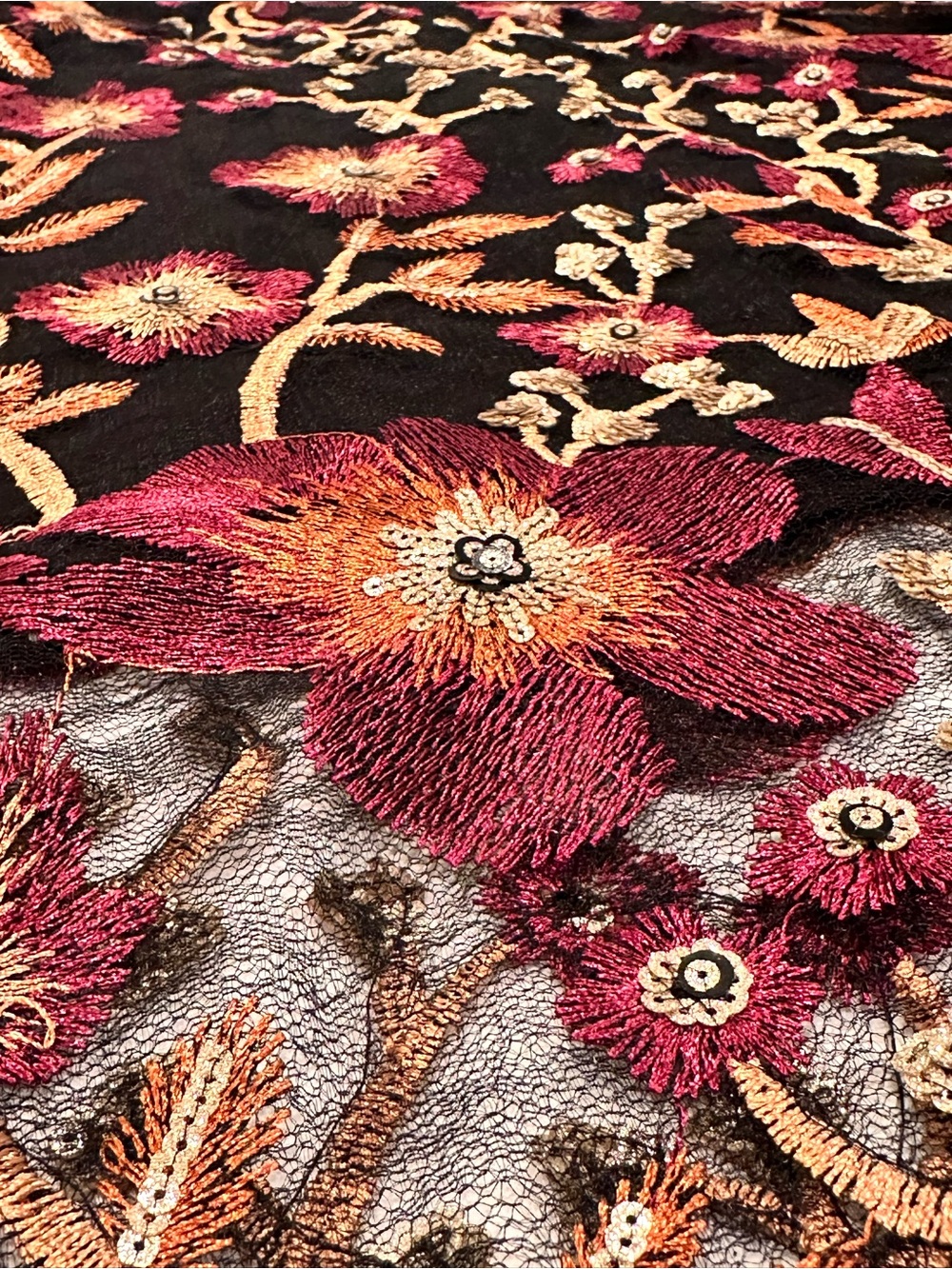 Embroidered/Sequin Floral Cocktail Dress (Med) - Picture 10 of 10